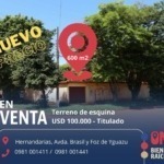 VENDO TERRENO DE ESQUINA EN EL CENTRO DE HERNANDARIAS